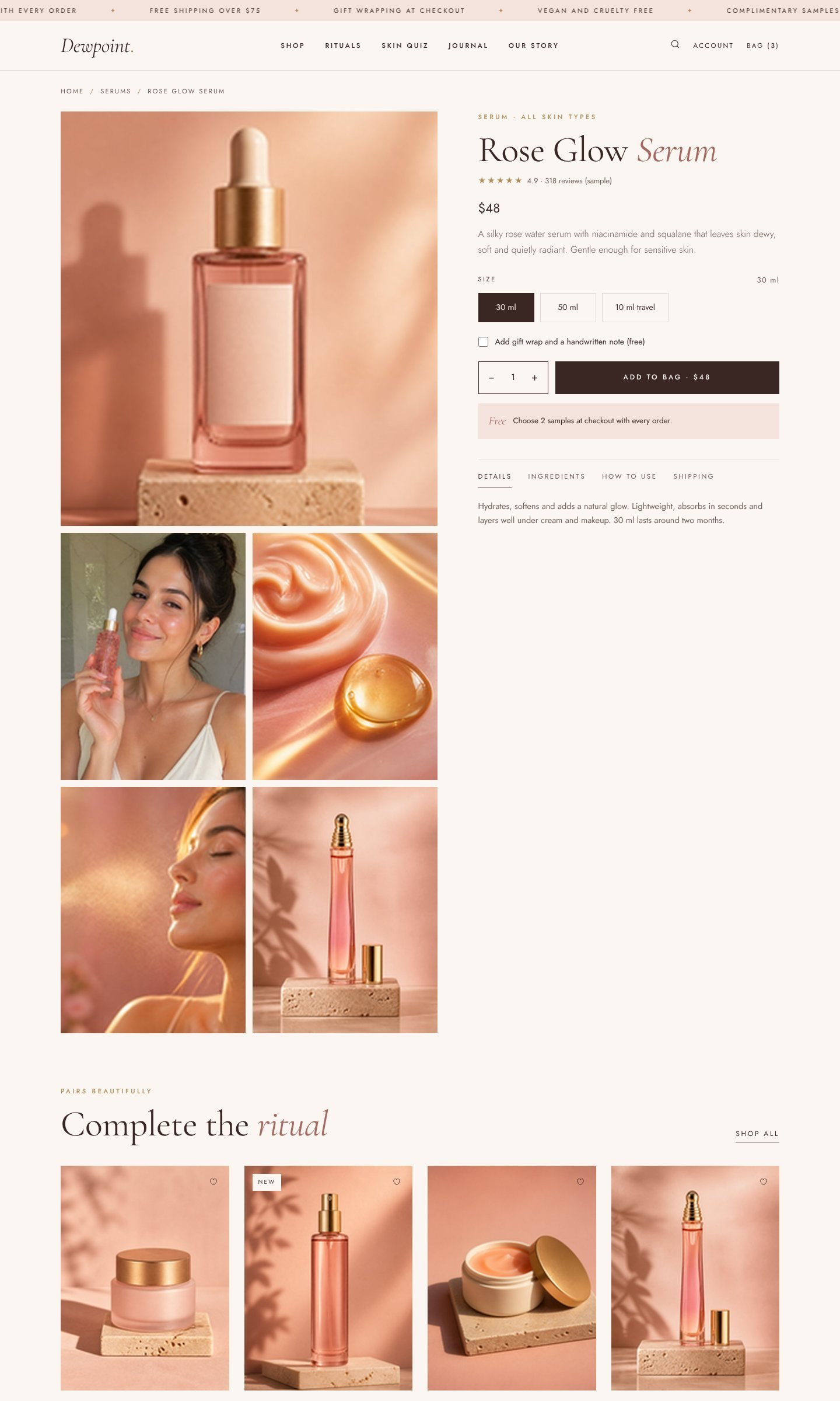 Dewpoint product page part 1