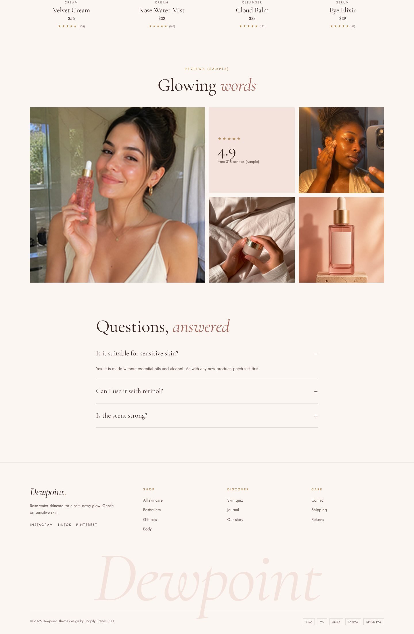 Dewpoint product page part 2
