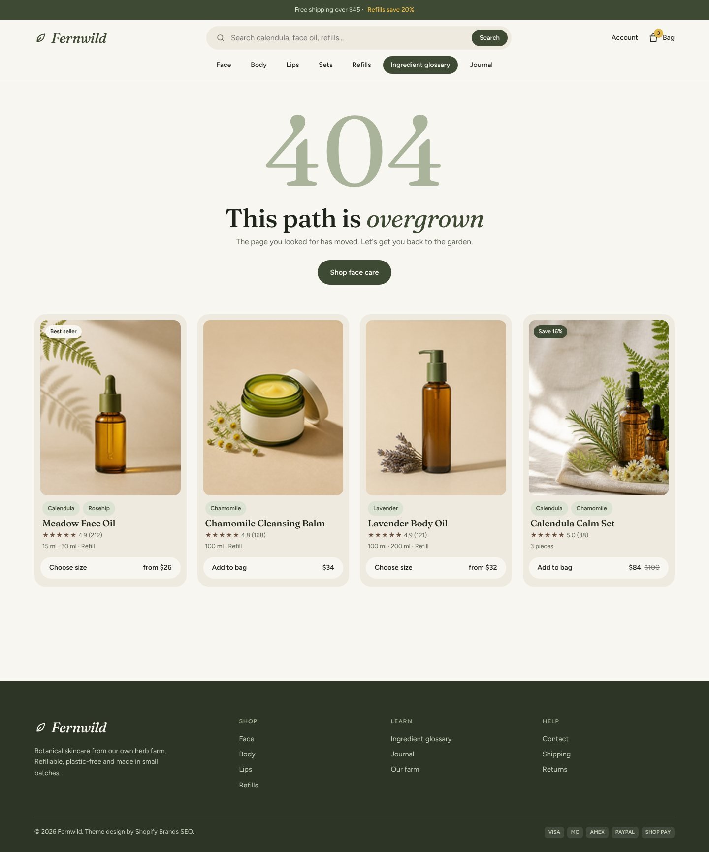 Fernwild 404 page