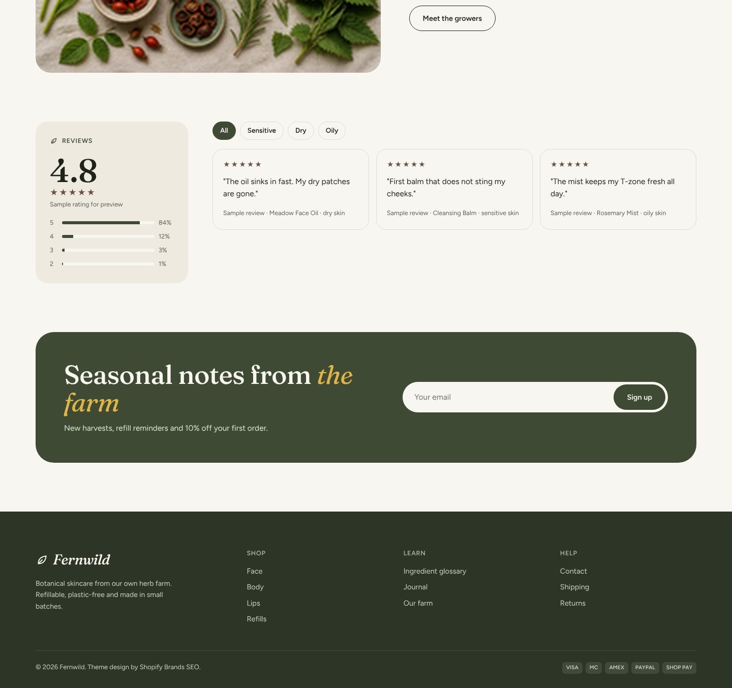 Fernwild home page live preview part 3