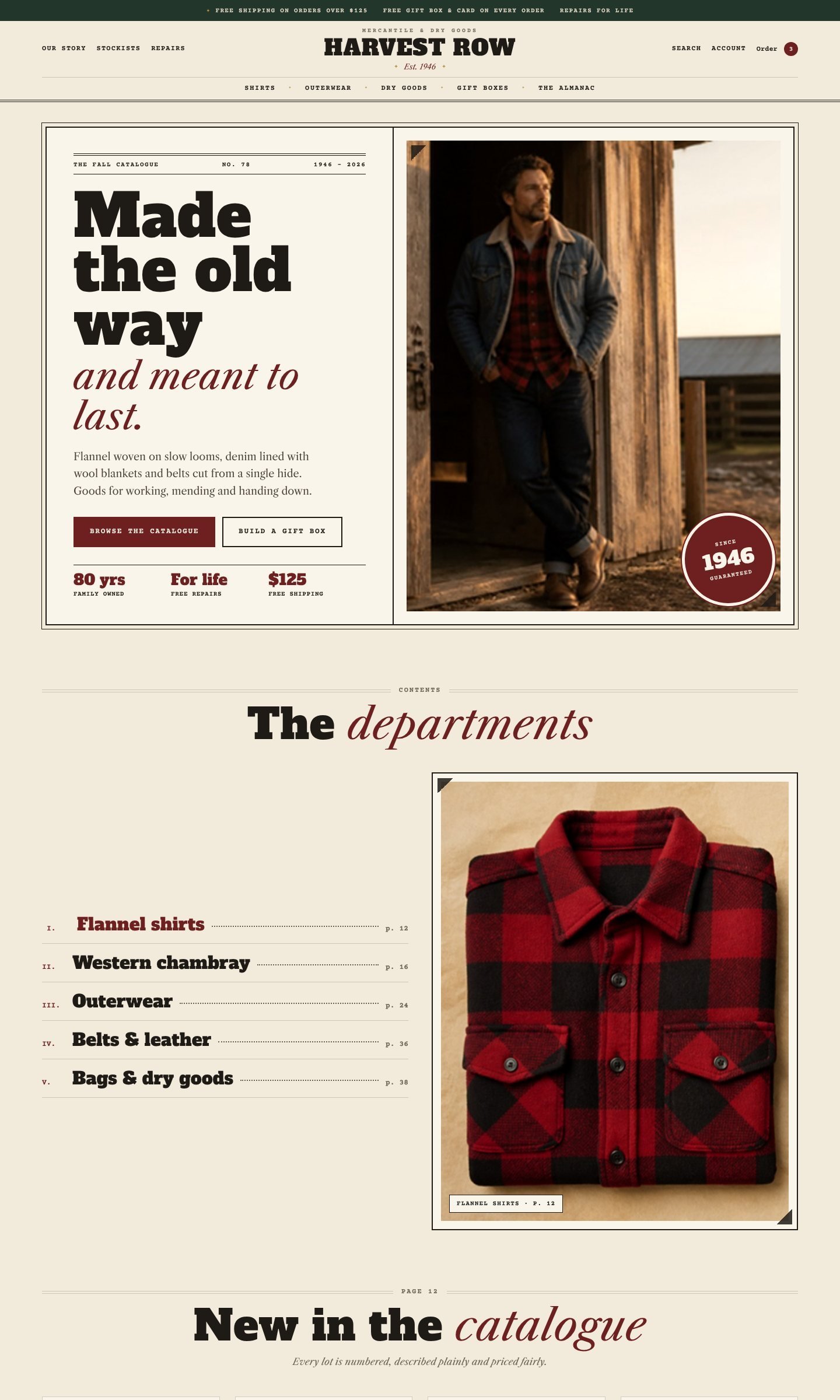 Harvest Row home page live preview part 1