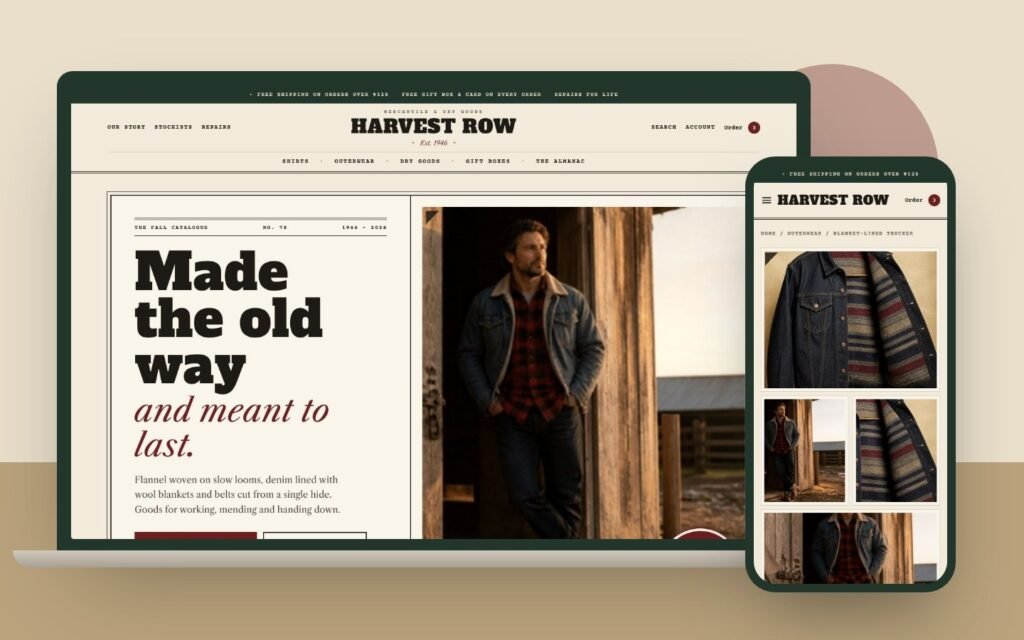 Harvest Row – Shopify Heritage Clothing Theme for Dawn