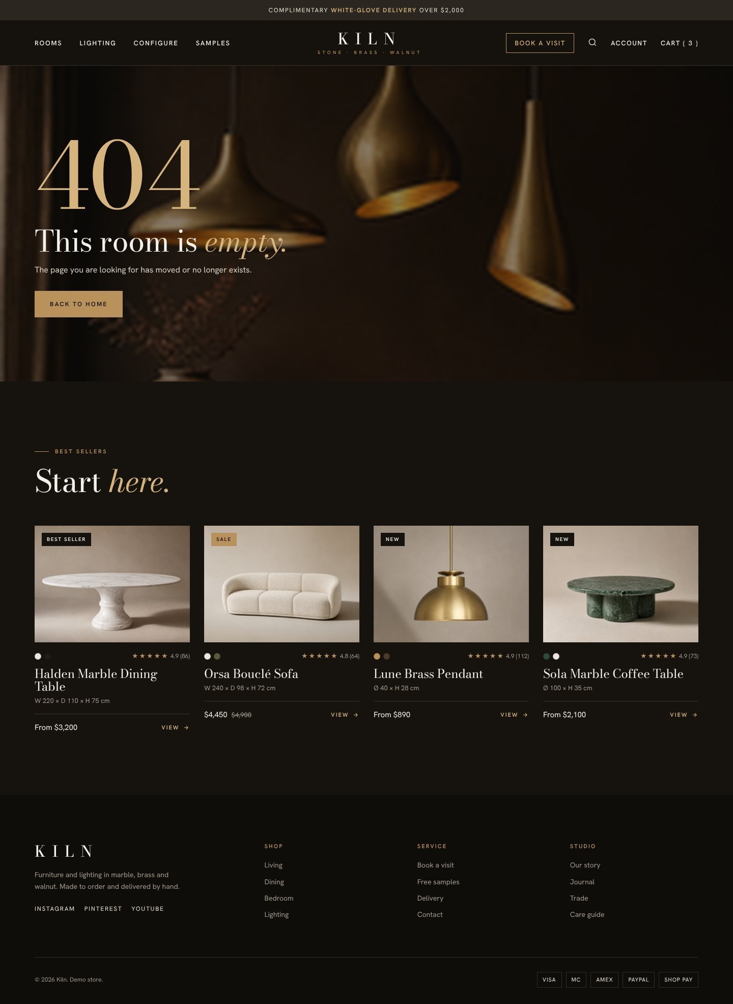 Kiln 404 page