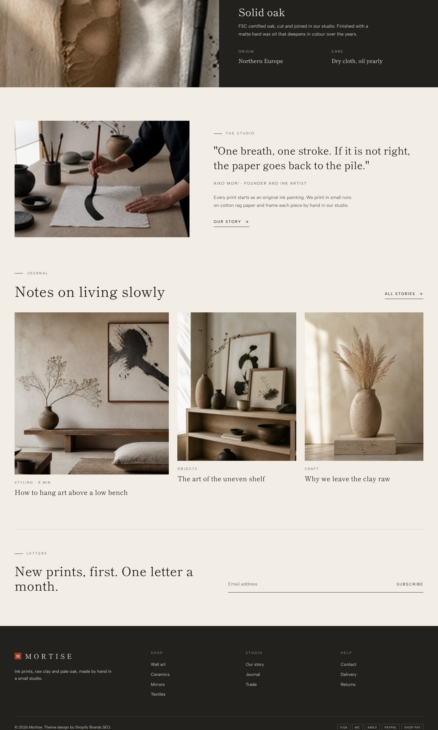 Mortise home page live preview part 3