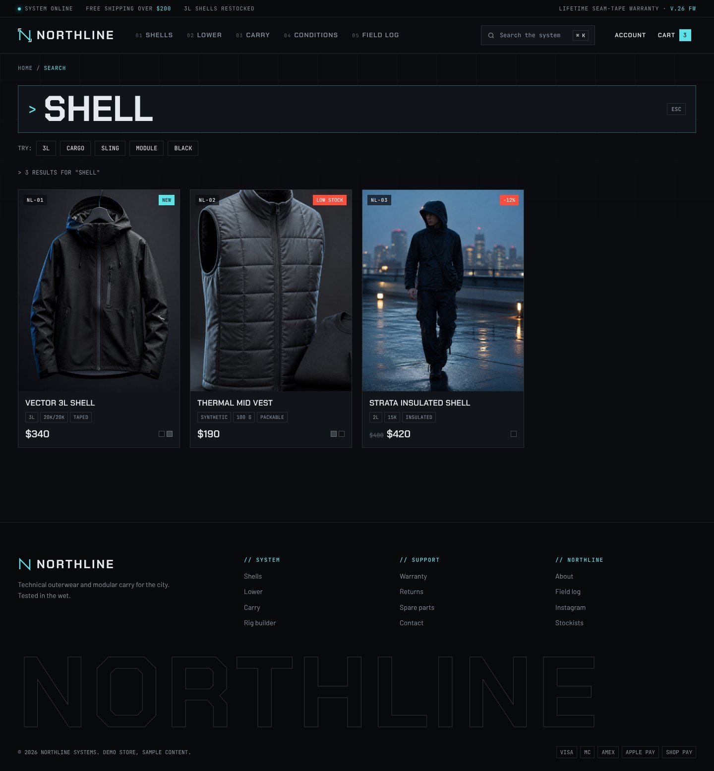 Northline search page