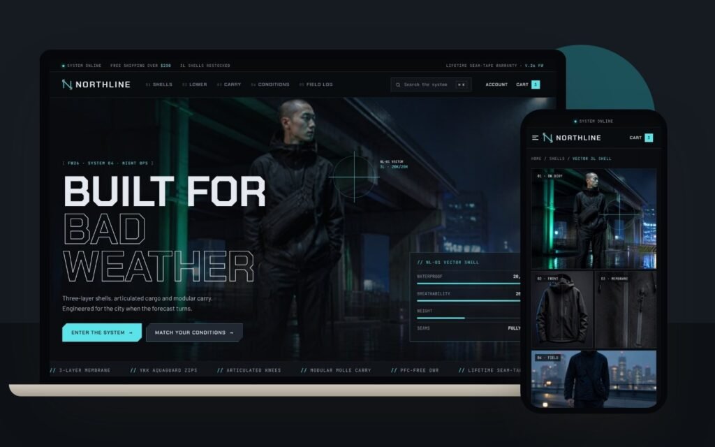 Northline – Shopify Techwear Theme for Dawn