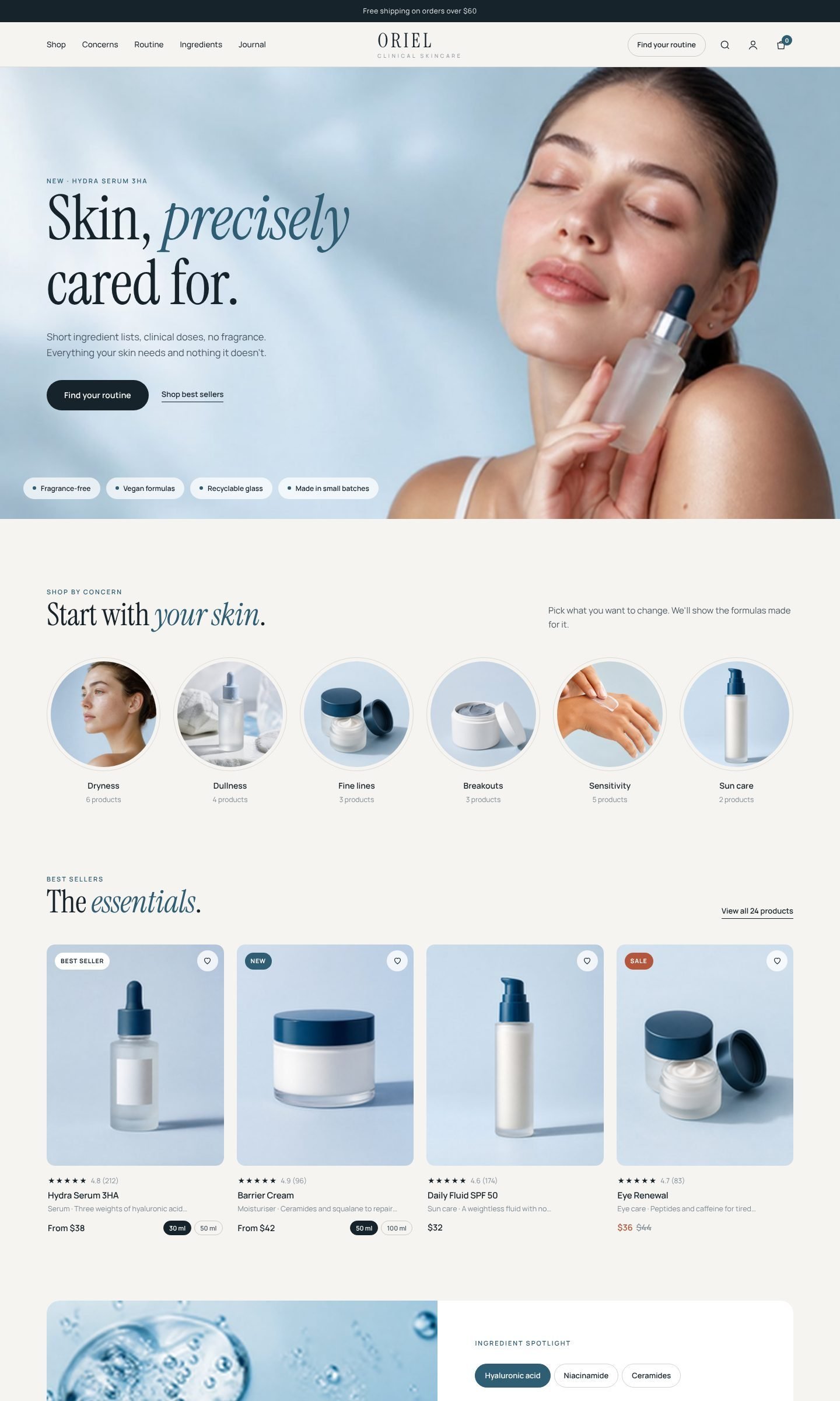Oriel home page live preview part 1
